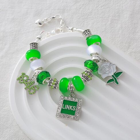 Metal Rose Flower Green 1946 The Incorporated Links Bracelets Jewelry Community Women Gifts Elegant in Kuwait