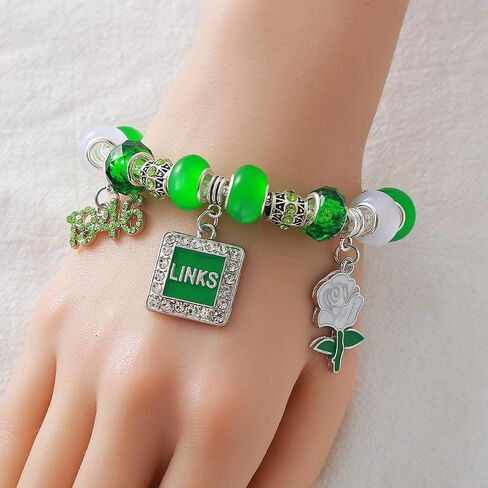 Metal Rose Flower Green 1946 The Incorporated Links Bracelets Jewelry Community Women Gifts Elegant in Kuwait