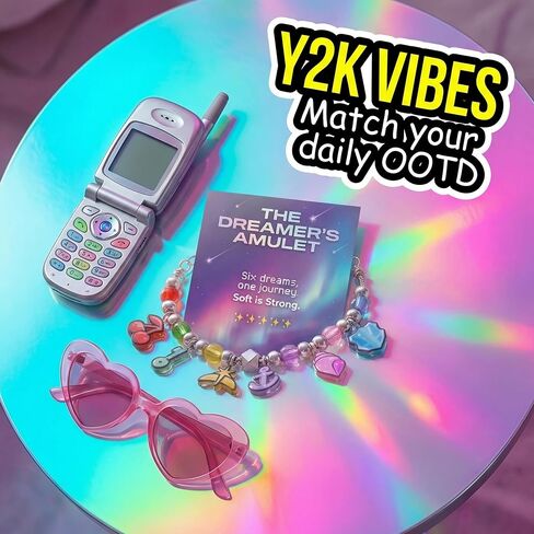 Charm Bracelet for Katseye Merch Lovers, The Dreamer's Amulet Y2K Colorful Pendants Jewelry for Women Concert Outfits and Gifts in Saudi Arabia