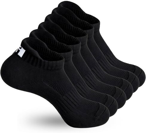 Combed Cotton Sport Socks for Men and Women-6 Pairs-Ultra Soft Ankle Socks for Casual, Running, Workout in Kuwait
