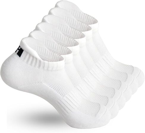 Combed Cotton Sport Socks for Men and Women-6 Pairs-Ultra Soft Ankle Socks for Casual, Running, Workout in Kuwait