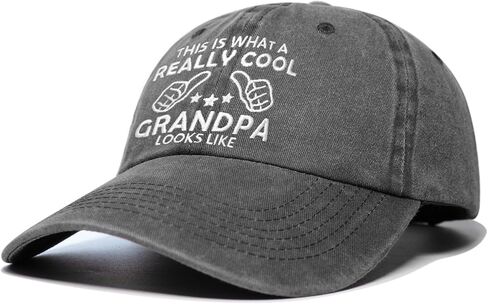 Grandpa Gifts, Grandpa Hat, Fathers Day Christmas Birthday Gifts for Grandpas - Adjustable Washed Cotton Baseball Cap in Saudi Arabia