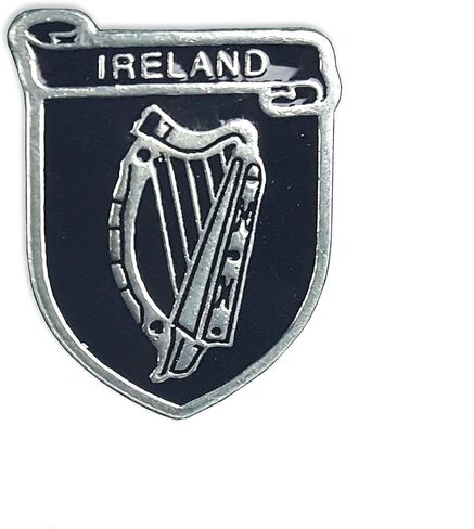 Irish Coat of Arms Pewter Mini Badge/Pin – Family Crest Lapel Pin – 1" x ¾" – Pewter in Saudi Arabia