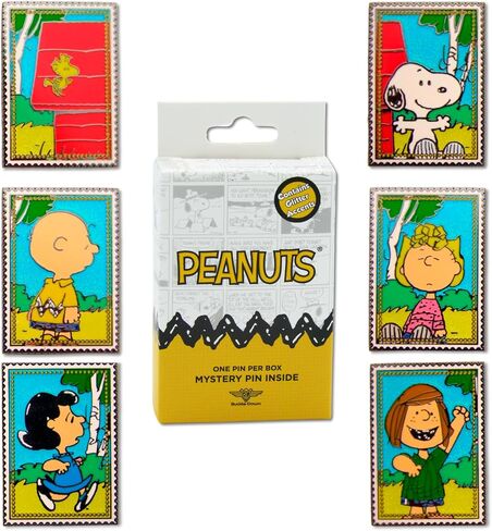 Peanuts Post Stamp Mystery Enamel Pin Blind Box Series, Charlie Brown, Lucy, Peppermint Patty, Sally, Snoopy or Woodstock in Kuwait