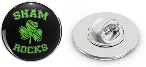 SHAMROCKS Metal Lapel Pin Tie Tack Pinback 0.75" in Kuwait