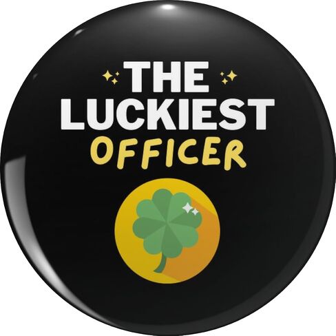 The luckiest officer Metal Lapel Pin Tie Tack Pinback 0.75" in Kuwait