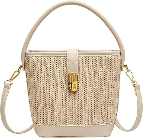 Fashion Summer Straw Woven Women's Purse Vacation Box Handbag Beach Crossbody Bag Shoulder Beach bags in Kuwait