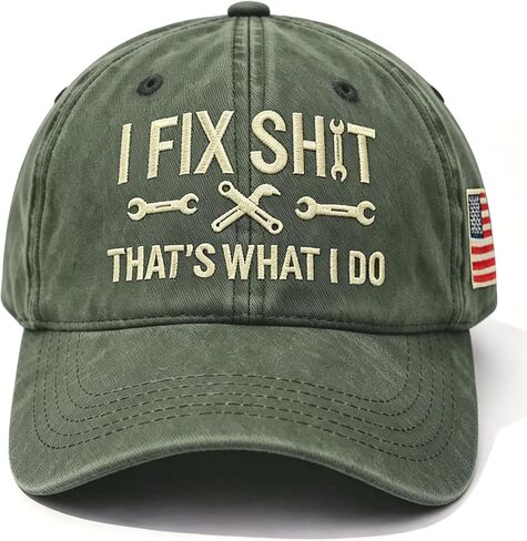I FIX Shitt, That's What I DO Hat, Vintage Adjustable Distressed Baseball Cap for Men Women in Kuwait