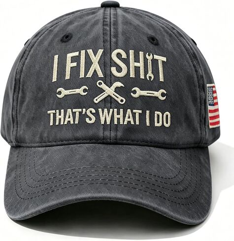 I FIX Shitt, That's What I DO Hat, Vintage Adjustable Distressed Baseball Cap for Men Women in Kuwait