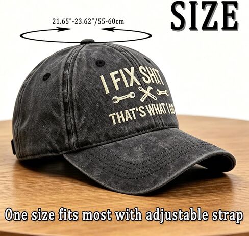 I FIX Shitt, That's What I DO Hat, Vintage Adjustable Distressed Baseball Cap for Men Women in Kuwait