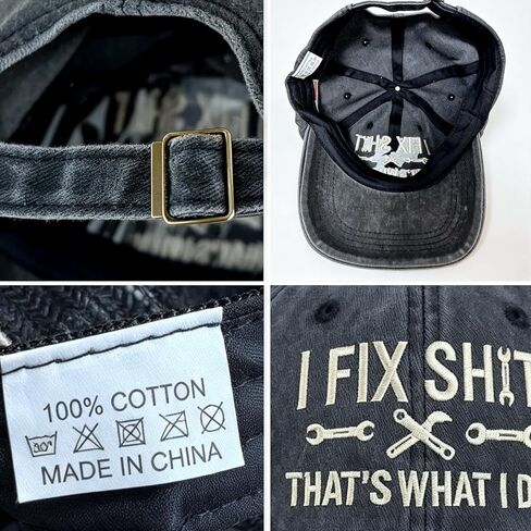 I FIX Shitt, That's What I DO Hat, Vintage Adjustable Distressed Baseball Cap for Men Women in Kuwait