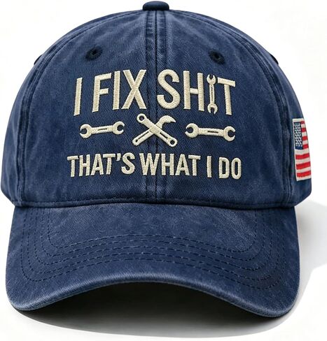 I FIX Shitt, That's What I DO Hat, Vintage Adjustable Distressed Baseball Cap for Men Women in Kuwait