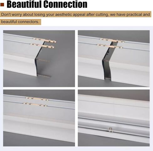 Ceiling Mounted Curtain Track Set with Double Rails & Valance 3in1 Room Divider Solution 1.6m (5.25ft) Stylish Curtain Box for Home Décor in Kuwait
