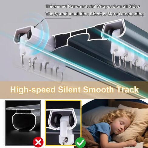 Aluminum Curtain Track 2 Layer Ceiling Mount 1 6m Silent Sliding Drapery Rod Gold Privacy Solution for Living Room & Bedroom (2.5m) in Saudi Arabia