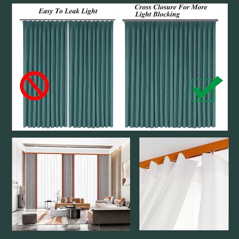 Light-Blocking Binario for Curtains, Ceiling or Wall Mount, Durable, Ideal for Office & Living Room, Room Dividers, Blue, A1, 6m/4x150cm, Perfect Light Control Solution in Saudi Arabia