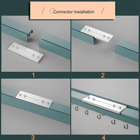 Light-Blocking Binario for Curtains, Ceiling or Wall Mount, Durable, Ideal for Office & Living Room, Room Dividers, Blue, A1, 6m/4x150cm, Perfect Light Control Solution in Saudi Arabia