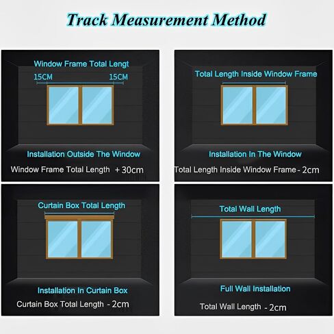 Light-Blocking Binario for Curtains, Ceiling or Wall Mount, Durable, Ideal for Office & Living Room, Room Dividers, Blue, A1, 6m/4x150cm, Perfect Light Control Solution in Saudi Arabia
