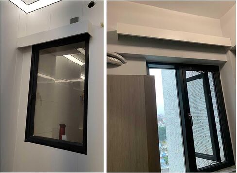 15.7ft Gray Curtain Track System with Cover Pelmet Dual Rail Sliding Rods for Elegant Window Treatments Ideal for Living Room and Home Décor Solutions in Saudi Arabia