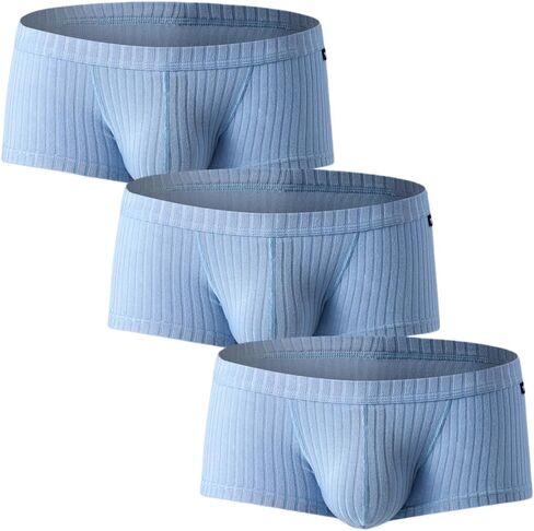 Men Low Rise Boxer Briefs 4-Way Stretch Breathable Moisture 95% Viscose 5% Spandex 3-Pack in Kuwait