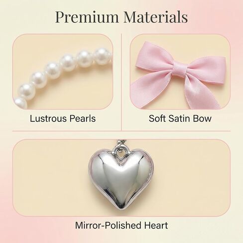 YOJO Coquette Bow Bag Charm للنساء، سلسلة مفاتيح لطيفة بشريط من اللؤلؤ والساتان Y2K، ملحق لحقيبة اليد ومفاتيح السيارة والهاتف in Kuwait