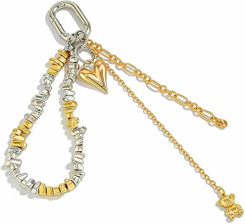 YOJO Coquette Bow Bag Charm للنساء، سلسلة مفاتيح لطيفة بشريط من اللؤلؤ والساتان Y2K، ملحق لحقيبة اليد ومفاتيح السيارة والهاتف in Kuwait