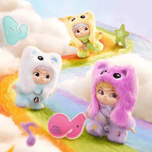Plush Blind Box, Cute WAKUKU On A Roll Series 1PC Soft Stuffed Mystery Box Keychain, Kawaii Vinyl Plush Bag Charms Collectible for Birthday Christmas Party Decor(1Pcs Random Box) in Saudi Arabia