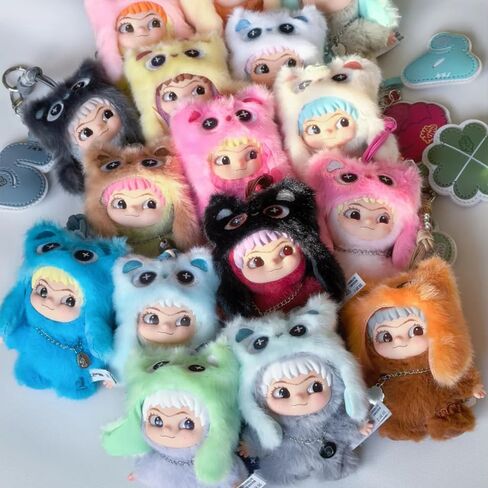 Plush Blind Box, Cute WAKUKU On A Roll Series 1PC Soft Stuffed Mystery Box Keychain, Kawaii Vinyl Plush Bag Charms Collectible for Birthday Christmas Party Decor(1Pcs Random Box) in Saudi Arabia