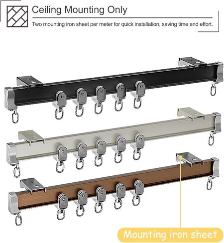 Flexible Ceiling Curtain Track System Adjustable 1 8m Sliding Rod Bracket for Living Room & Home Decor 7m (22.9ft) White Single Rail Curtain Solution in Saudi Arabia