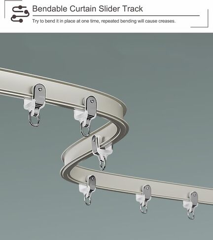 Flexible Ceiling Curtain Track System Adjustable 1 8m Sliding Rod Bracket for Living Room & Home Decor 7m (22.9ft) White Single Rail Curtain Solution in Saudi Arabia