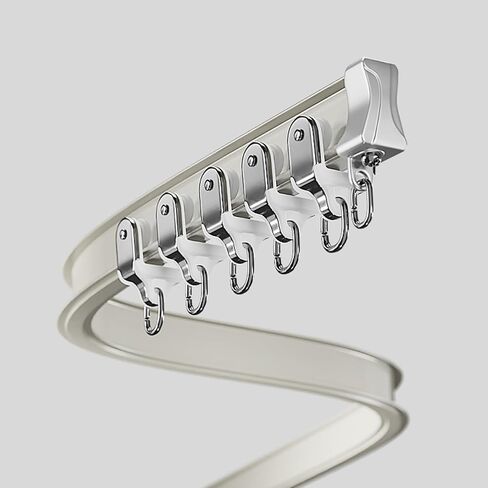 Flexible Ceiling Curtain Track System Adjustable 1 8m Sliding Rod Bracket for Living Room & Home Decor 7m (22.9ft) White Single Rail Curtain Solution in Saudi Arabia
