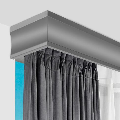 3in1 Window Treatment SystemMetal Pelmet Box with Double Track Rod Detachable Valance & Custom Length DrapesBlackout Curtains Adjustable Rail for Elegant Home Decor in Saudi Arabia