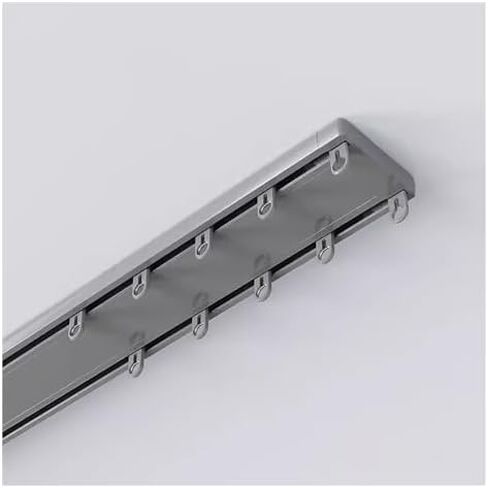 Aluminum Double Curtain Track System for Ceiling Mount, Durable Room Divider for RVs, Living Rooms, Hospitals & Bedrooms - Versatile Window Treatment Solution in Saudi Arabia