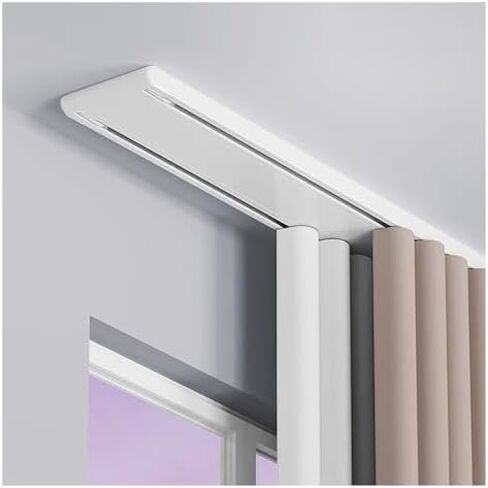 Aluminum Double Curtain Track System for Ceiling Mount, Durable Room Divider for RVs, Living Rooms, Hospitals & Bedrooms - Versatile Window Treatment Solution in Saudi Arabia