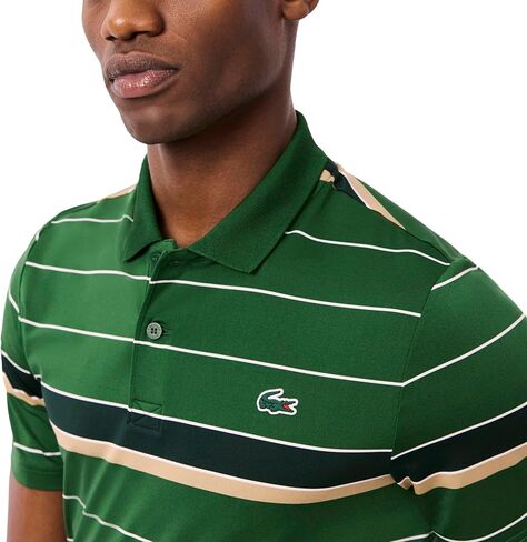 Lacoste Men's Striped Ultra-Dry Stretch Golf Polo in Kuwait