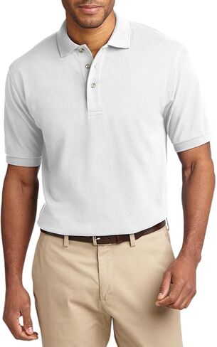 JustBlanks Men's Short Sleeves Heavyweight Cotton Pique Polo Shirt 100% Combed Cotton Jersey Heavyweight Polo Shirt for Men in Saudi Arabia