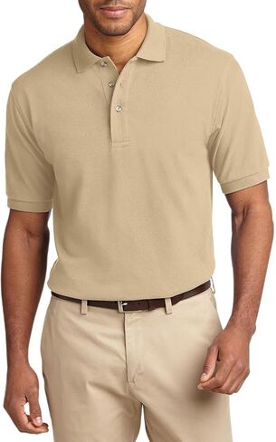 JustBlanks Men's Short Sleeves Heavyweight Cotton Pique Polo Shirt 100% Combed Cotton Jersey Heavyweight Polo Shirt for Men in Saudi Arabia