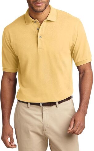 JustBlanks Men's Short Sleeves Heavyweight Cotton Pique Polo Shirt 100% Combed Cotton Jersey Heavyweight Polo Shirt for Men in Saudi Arabia