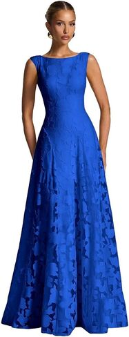 Floral Bridesmaid Dress Long for Wedding Scoop A Line Lace Formal Maxi Dresses in Saudi Arabia