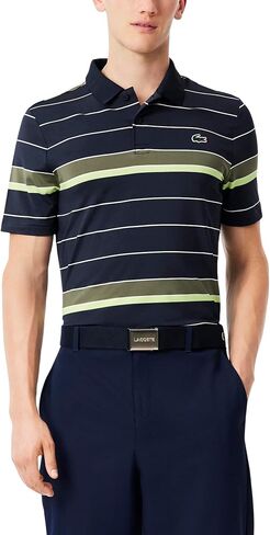 Lacoste Men's Striped Ultra-Dry Stretch Golf Polo in Kuwait