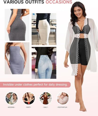 Shapewear Tummy Control Shorts - High Waisted Body Shaper Underwear Butt Lifting Boyshort Slip Short Under Dresses in Kuwait