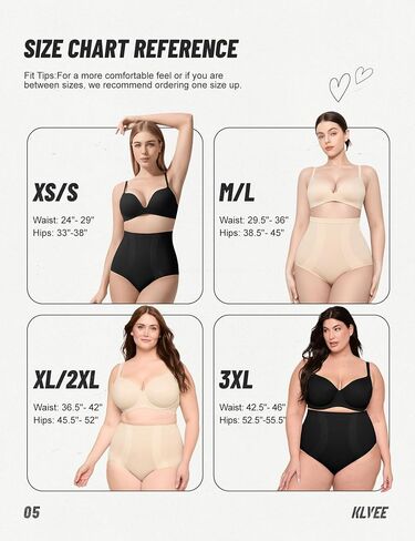 KLVEE Shapewear Tummy Control Panties for Women, Shapewear Shorts Nude in Saudi Arabia