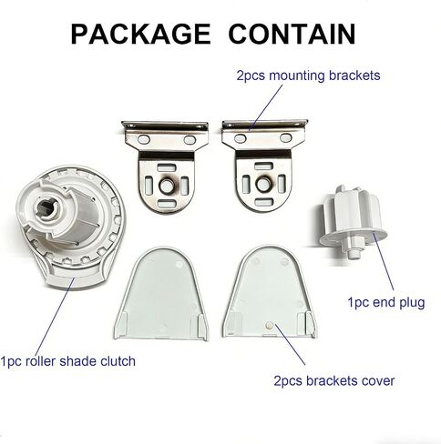 Skyline SL20 Roller Shade Clutch Replacement Set for 1.5" (38mm) Tubing with Mounting Brackets and Pin Plug for Window Roller Blinds(White) in Saudi Arabia