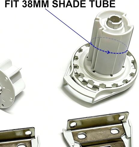 Skyline SL20 Roller Shade Clutch Replacement Set for 1.5" (38mm) Tubing with Mounting Brackets and Pin Plug for Window Roller Blinds(White) in Saudi Arabia