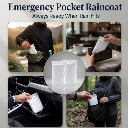 30 Pack Disposable Rain Ponchos for Adults, Emergency Clear Poncho with Hood Waterproof Bulk Plastic Rain Coat Family Pack for Hiking, Camping, Travel in Saudi Arabia