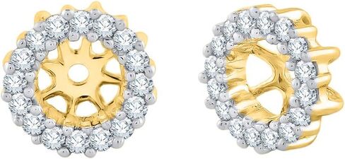 KATARINA 1/4 Cttw Diamond Earring Jackets for Studs in 14K Gold (J-K Color, I1-I2 Clarity) in Saudi Arabia