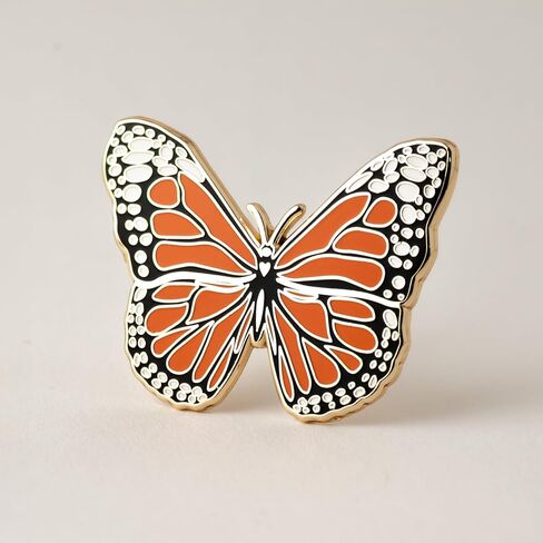 Butterfly & Caterpillar Enamel 2 Piece Pin Gift Set – Cute Nature-Themed Pins for Jackets, Bags, and Accessories – Colorful Collector Pins & Botanical Gift Ideas in Kuwait
