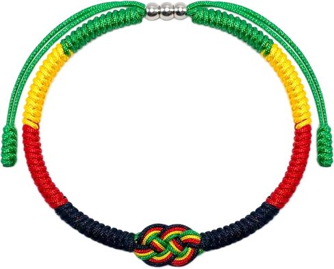 Juneteenth African Women Woven Bracelet for Women Black History Month Bracelets Happy Juneteenth Day String Bracelet Black Red Green Bohemian Stackable Beaded Stretch Bracelets in Kuwait