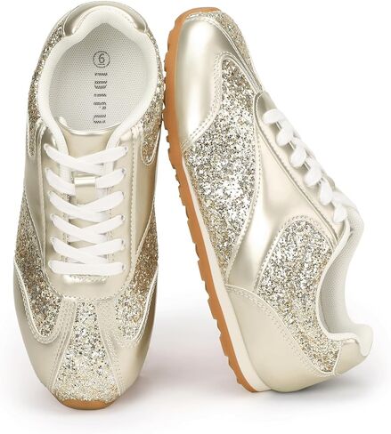 IDIFU Women's Fashion Sneakers Comfortable Casual Tennis Shoes Trendy Non Slip Work Walking Shoes for Women Retro Classic Cute Lace Up Lightweight Ladies Sneakers in Kuwait