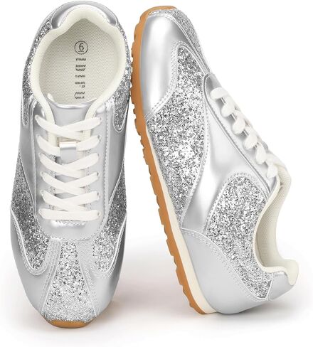 IDIFU Women's Fashion Sneakers Comfortable Casual Tennis Shoes Trendy Non Slip Work Walking Shoes for Women Retro Classic Cute Lace Up Lightweight Ladies Sneakers in Kuwait