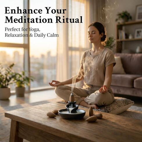 Backflow Incense Cones White Sage - Reverse Flow Waterfall Smoke Cones 108PCS for Backflow Incense Burner Meditation Yoga Spiritual Home Ambience in Kuwait